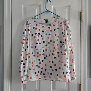 Colorful Polka Dot Blouse Size 1X